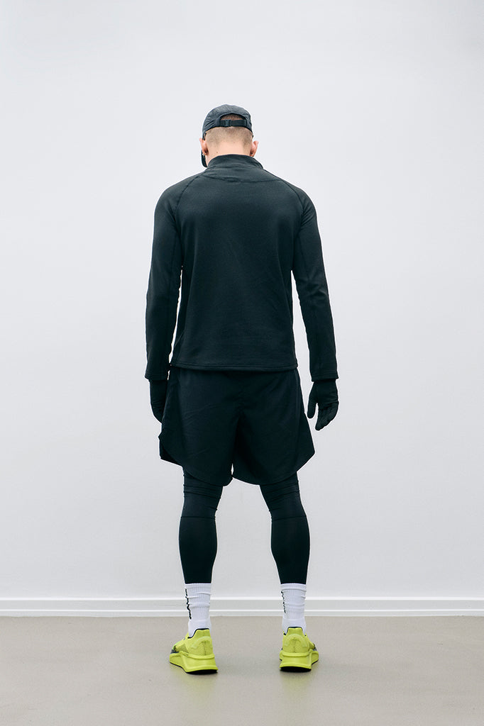 ARKK Apparel Hav Runner Half Zip | Black - Men Sweatshirt
